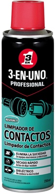 3 en Uno Profesional  Limpiador de Contactos en Spray 250 ml
